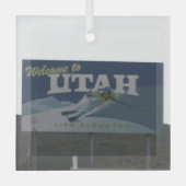 Willkommen in Utah Ornament Aus Glas (Vorderseite)