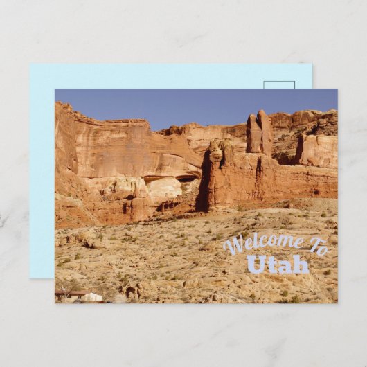 Willkommen in Utah Postkarte (Vorne/Hinten)