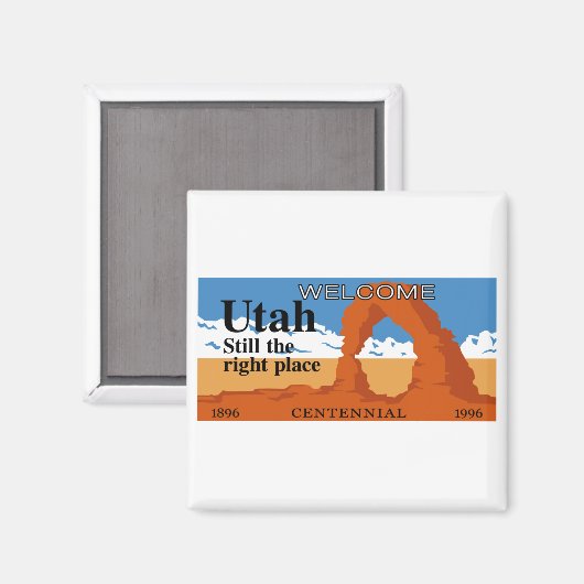 Willkommen in Utah - USA Magnet (Vorderseite/Rückseite)