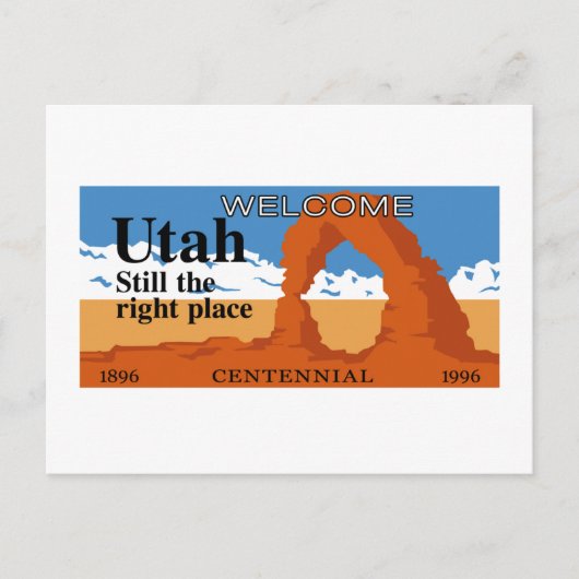 Willkommen in Utah - USA Postkarte (Vorderseite)