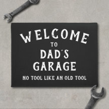 Willkommen in Vaters Garage Funny Black Doormat