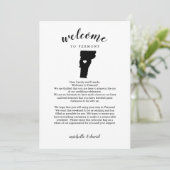 Willkommen in Vermont | Hochzeitsbrief und Reisero (Stehend Vorderseite)