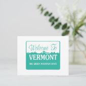 Willkommen in Vermont - USA Postkarte (Stehend Vorderseite)