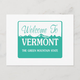 Willkommen in Vermont - USA Postkarte
