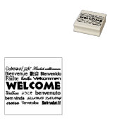 Willkommen in vielen Sprachen Text Typografie Gummistempel (Stempel)