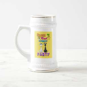 Willkommen in vier Party Bierglas