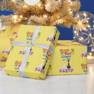 Willkommen in vier Party Geschenkpapier