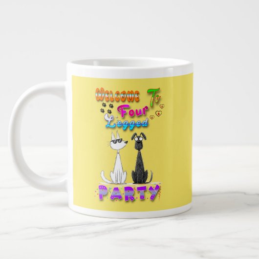 Willkommen in vier Party Jumbo-Tasse (Links)