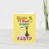 Willkommen in vier Party Karte (Vorderseite)
