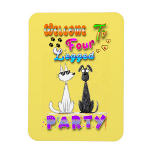 Willkommen in vier Party Magnet