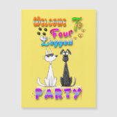 Willkommen in vier Party Magnetkarte (Vorderseite)