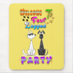Willkommen in vier Party Mousepad