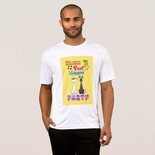 Willkommen in vier Party T-Shirt (Vorne ganz)