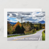 Willkommen in Virginia Postkarte (Vorne/Hinten)