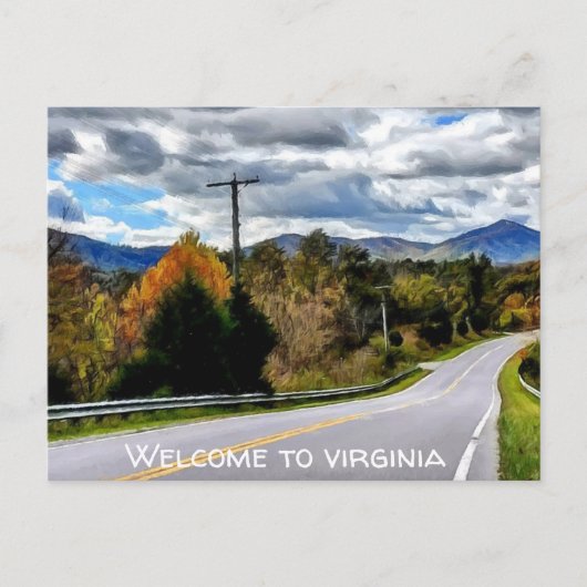 Willkommen in Virginia Postkarte (Vorderseite)