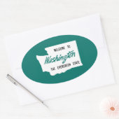 Willkommen in Washington - USA Ovaler Aufkleber (Umschlag)