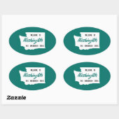 Willkommen in Washington - USA Ovaler Aufkleber (Blatt)