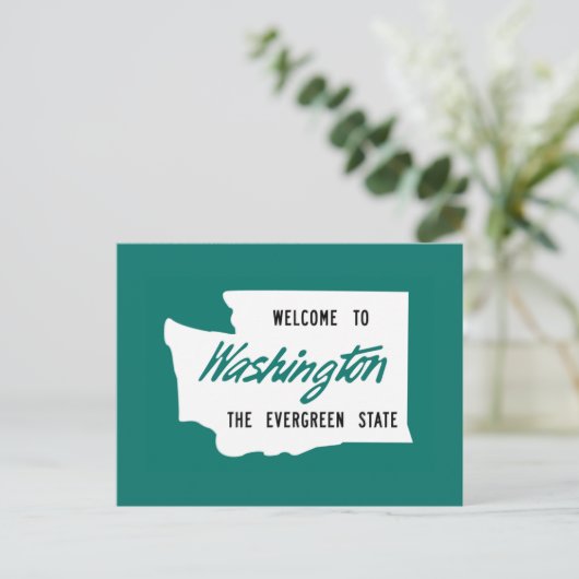 Willkommen in Washington - USA Postkarte (Stehend Vorderseite)