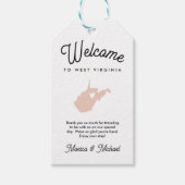 Willkommen in WEST VIRGINIA Hochzeit JEDE FARBE!! Geschenkanhänger (Vorderseite)