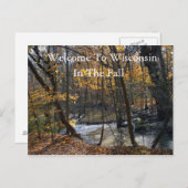 Willkommen in Wisconsin im Herbst Postkarte (Vorne/Hinten)