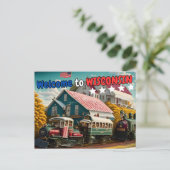 Willkommen in Wisconsin, Postcard für Postübergabe Postkarte (Stehend Vorderseite)