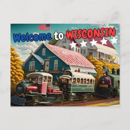 Willkommen in Wisconsin, Postcard für Postübergabe Postkarte (Vorderseite)