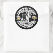 Willkommen in Wisconsin, Riechen Sie unsere Milchl Runder Aufkleber (Tasche)