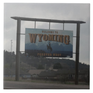 Willkommen in Wyoming Fliese