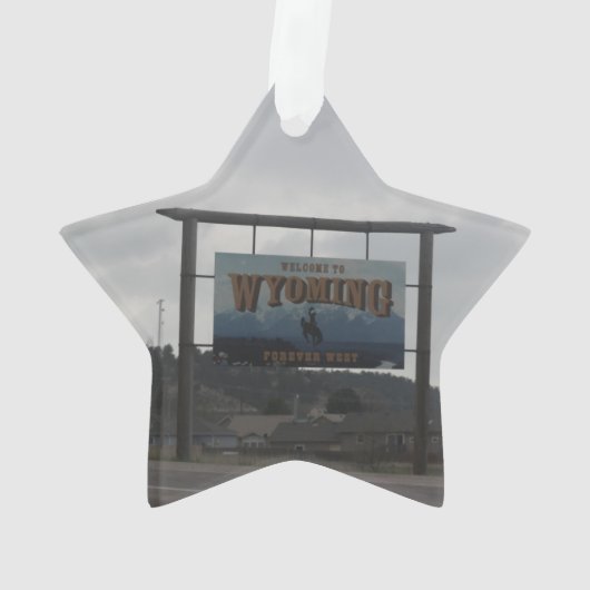 Willkommen in Wyoming Ornament (Rückseite)
