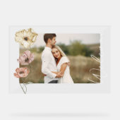 Willkommen Isländisch Watercolor Island Poppies Fo Acrylschild (Vorderseite)