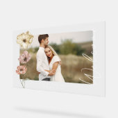 Willkommen Isländisch Watercolor Island Poppies Fo Acrylschild (Winkel)