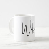 Willkommen Kaffeetasse (Vorderseite Links)