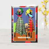 willkommen karte (Gelbe Blume)