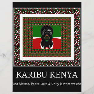 Willkommen Kenia: Lebendige Nationalflaggenfarben 