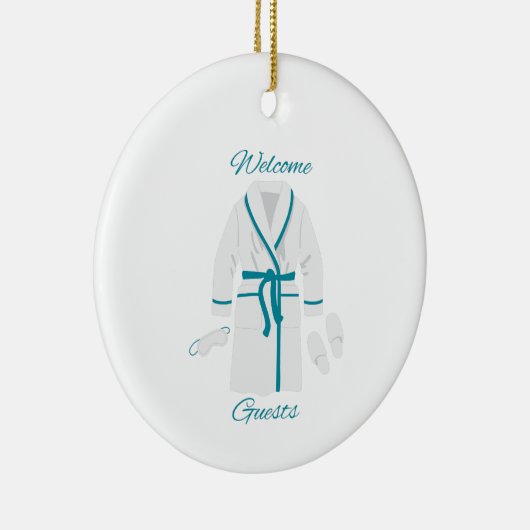 Willkommen Keramik Ornament (Rechts)