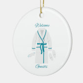 Willkommen Keramik Ornament (Links)