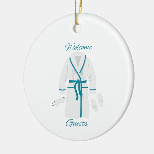 Willkommen Keramik Ornament (Links)