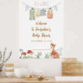 WILLKOMMEN Kinderfox Mushrooms Kinderdusche Post Poster (Küche)