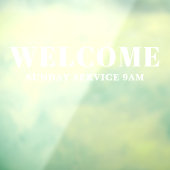 Willkommen Kirche Tür Decal Fensteraufkleber (Blatt 3)