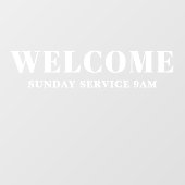 Willkommen Kirche Tür Decal Fensteraufkleber (Blatt)