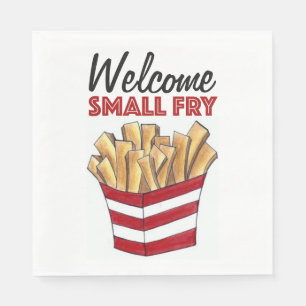 Willkommen Kleine Fry French Fries Feinschmecker B Serviette