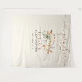 Willkommen Kleine Pumpkin Rustic Floral Baby Dusch Wandteppich (Vorderseite (Horizontal))