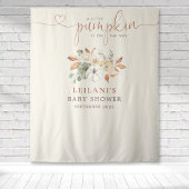 Willkommen Kleine Pumpkin Rustic Floral Baby Dusch Wandteppich