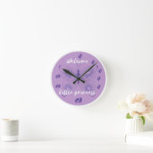 Willkommen Kleine Schmetterlingswache der Prinzess Runde Wanduhr (Zuhause)