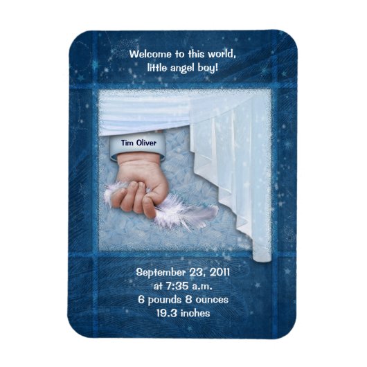 Willkommen kleiner Angel Boy Magnet (Vertikal)