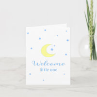Willkommen Kleiner Mond und Sterne Neuer Baby Blau