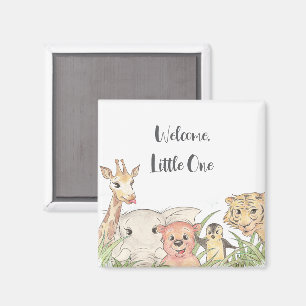 Willkommen Kleiner Safari-Baby Herzlichen Glückwun Magnet