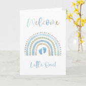Willkommen Kleines | Baby Card Karte (Gelbe Blume)