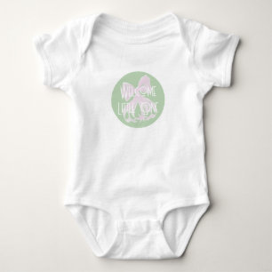 Willkommen Kleines Eins Süße rosa Schleife und Min Baby Strampler