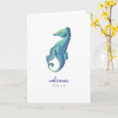 Willkommen Kleines Seepferd Karte (Gelbe Blume)